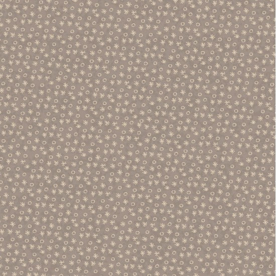 Hollyberry Christmas 81070-4 - Gray Cotton fabric with tone-on-tone tiny circles and asterisks scattered over