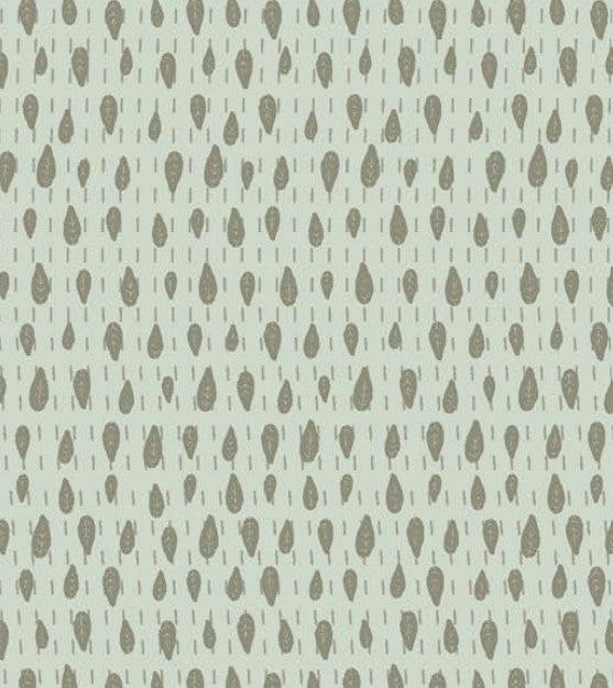 Favourites by Lynette Anderson - 81620-21 - light green cotton fabric with taupe teardrops and a grid of slashes