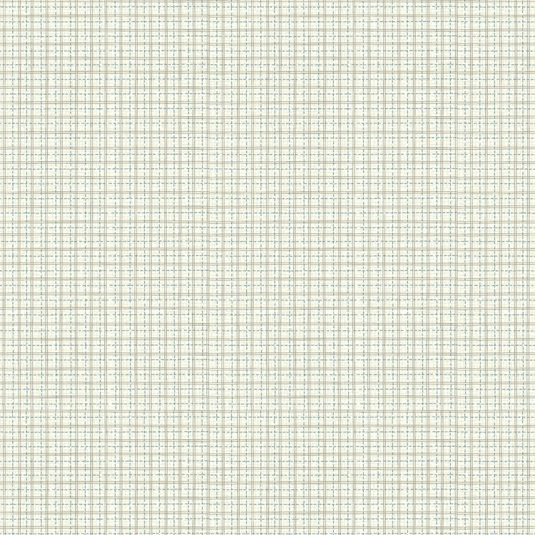 Something Borrowed, Something Blue 2 - 81510-6 - White cotton fabric with blue and tan plaid