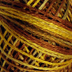 Valdani V4 Golden Browns - golds, golden rust browns 3-Strand Cotton Floss