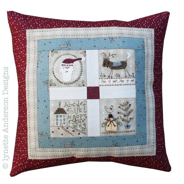 Christmas Friends Pillow by Lynette Anderson