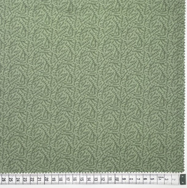 Botanicals 80990-118 - green cotton fabric with green vines all over