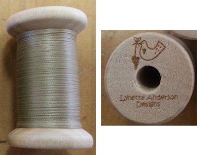 Taupe Polyester Thread on a wooden spool