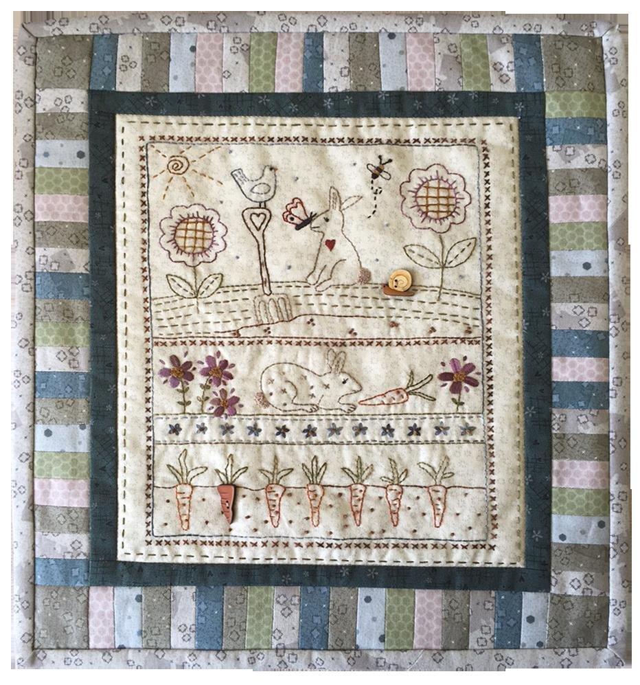 Bunny Garden Wallhanging by Lynette Anderson