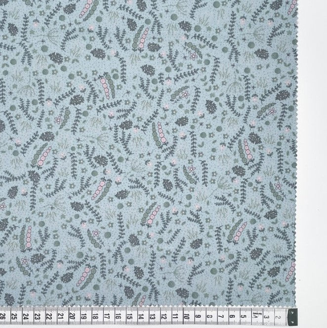 Botanicals 80990-104 - light blue cotton fabric with small floral design