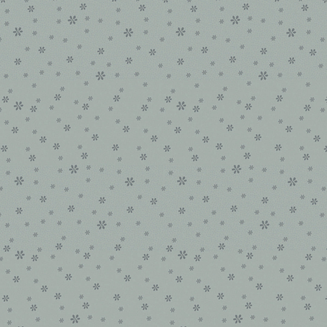 Corner of the Woods 80710-17 - Little Daisy - gray blue cotton fabric with small tone-on-tone daisies scattered over