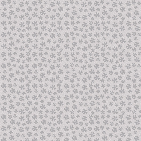 Bedrock Basics - Flower Grey - 80430-2 - light gray cotton fabric with small flowers scattered over