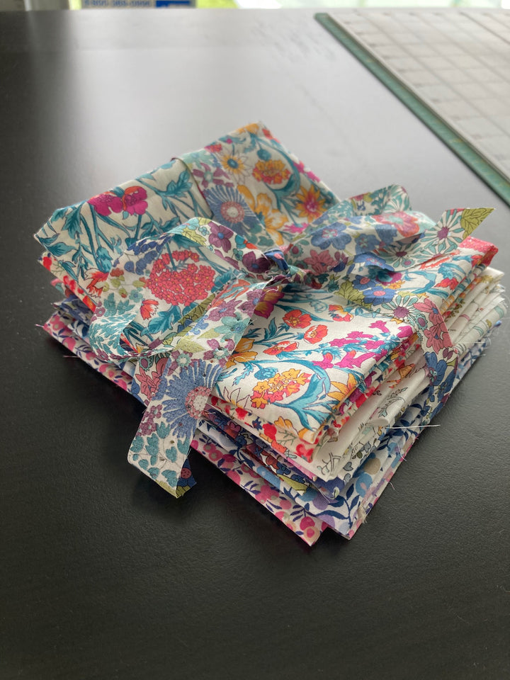 Pack of 8 - 13" x 18" Liberty fabrics