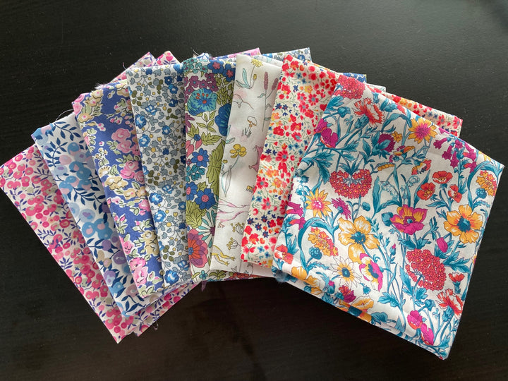 Pack of 8 - 13" x 18" Liberty fabrics