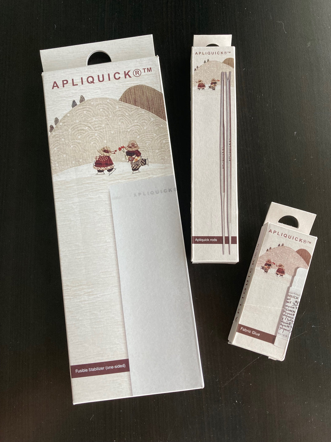 Apliquick Mini Bundle:  Apliquick Rods, Apliquick Fusible Stabilizer and Apliquick Glue Sticks