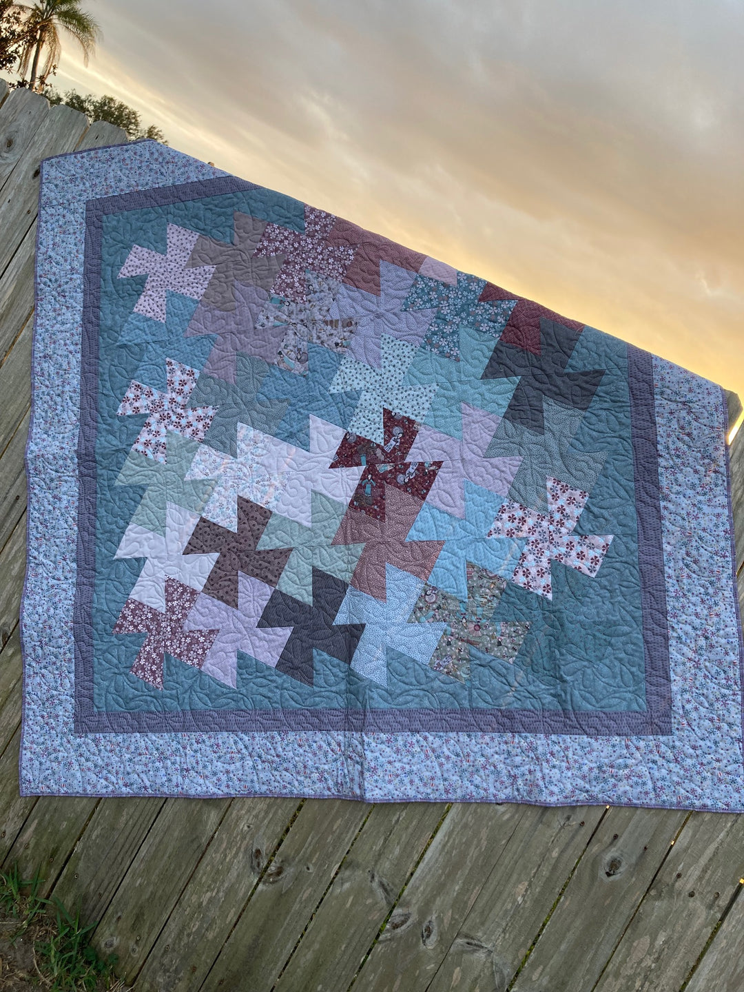 Twisted Dancing in the Blossom Quilt