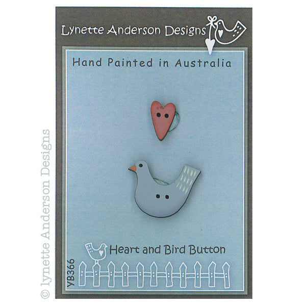 Heart and Bird Button Pack