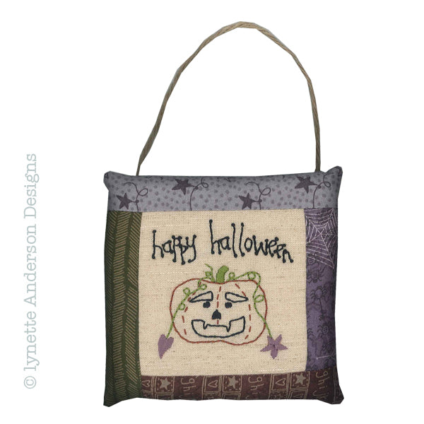 Happy Halloween Pillow by Lynette Anderson