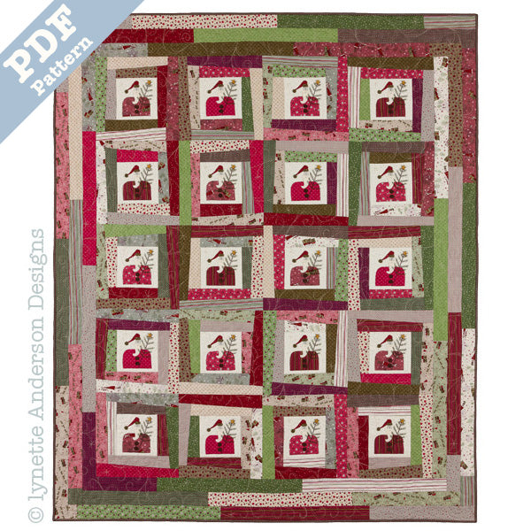 Wonky Santa Quilt by Lynette Anderson