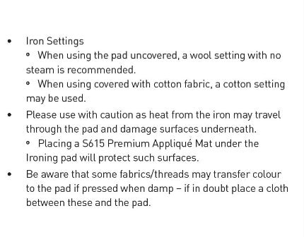 Wool Ironing Pad Care Instructions