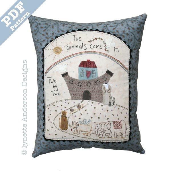 Noah's Ark Pillow by Lynette Anderson