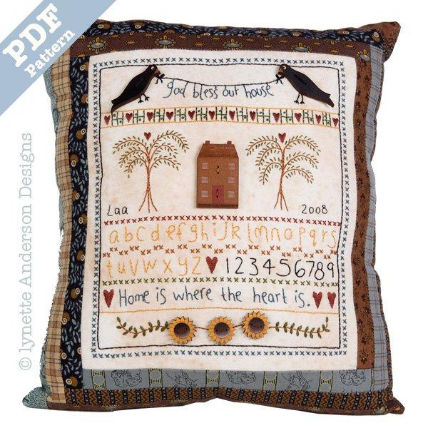 Saltbox Sampler Pillow by Lynette Anderson