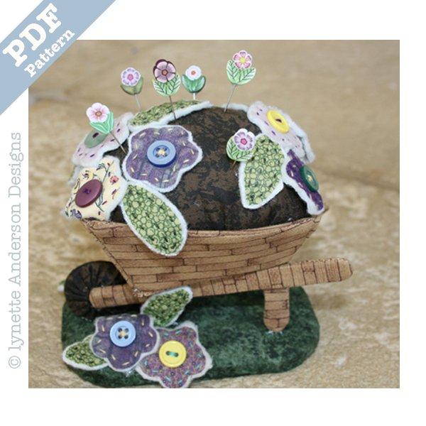 Wheelbarrow Pincushion by Lynette Anderson