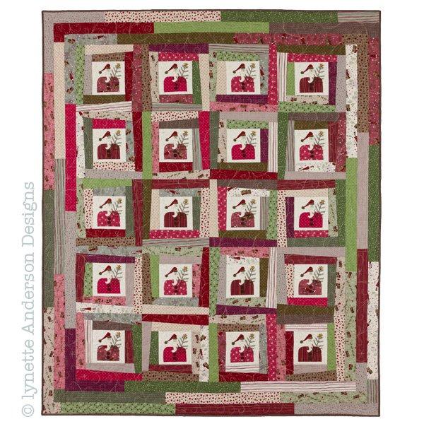 Wonky Santa Quilt by Lynette Anderson