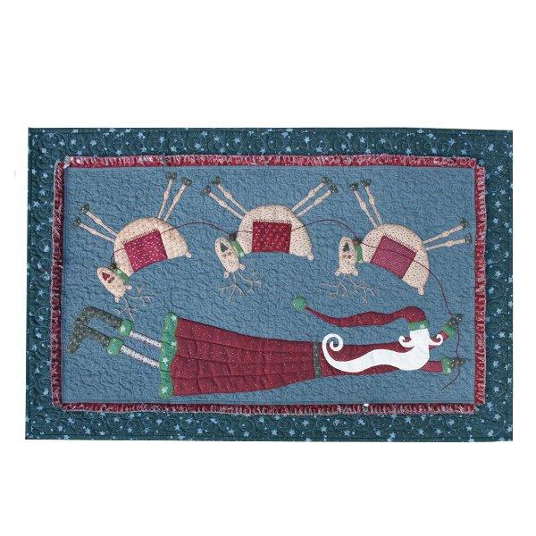 Flying Santa Tablerunner by Lynette Anderson